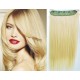 Clip in REMY vlasový pás 63cm rovný – nejsvětlejší blond