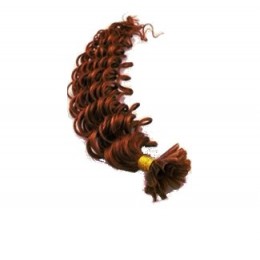 Lockiges 50 cm Haar europäischen Typs für die Keratinmethode - kupfer