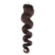 Vlasy pro metodu Micro Ring / Easy Loop / Easy Ring 50cm vlnité – tmavě hnědé