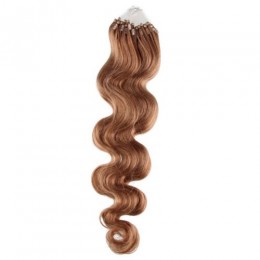 Wellige Haar für die Methoden Micro Ring / Easy Loop 50 cm – hellbraun